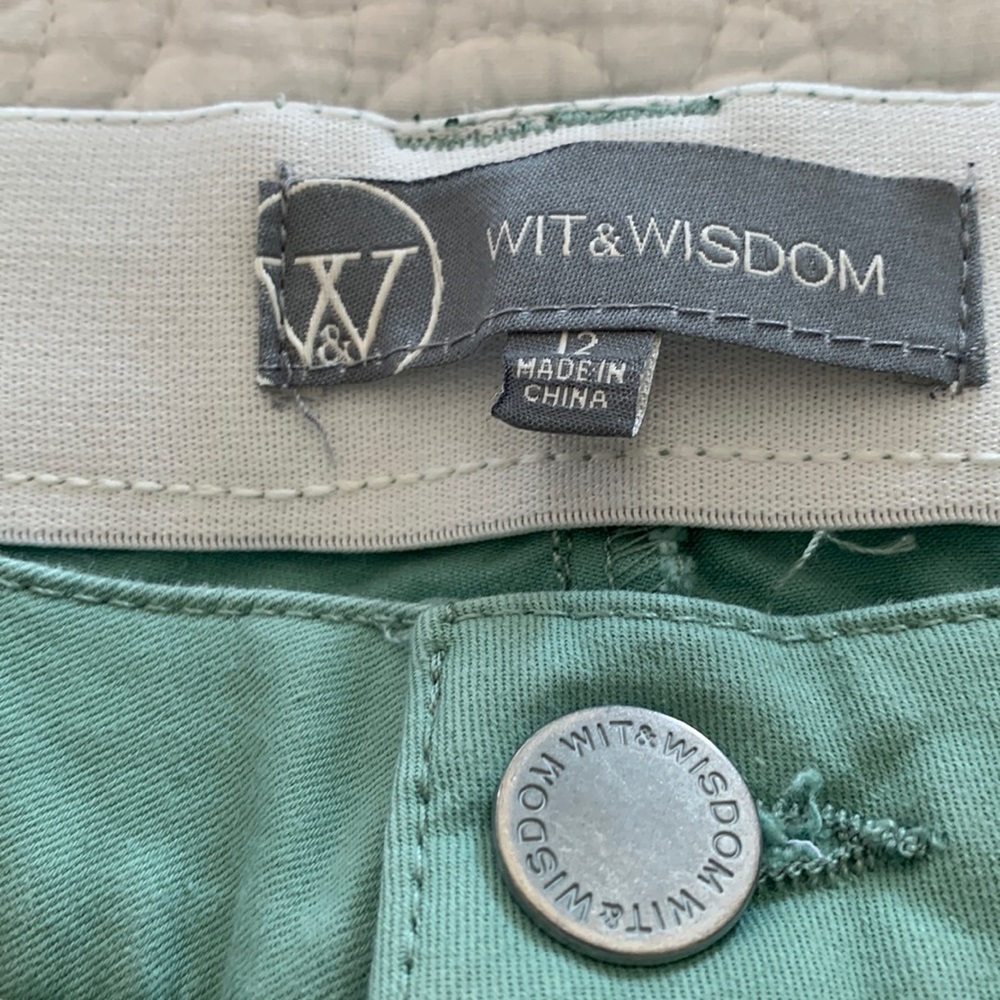 Wit and Wisdom size 12 Mint green jeans